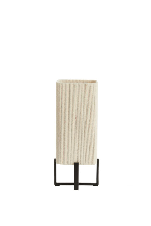Tafellampje met beige rechthoekige kap Light & Living Wyn - H 39 cm - Image 2