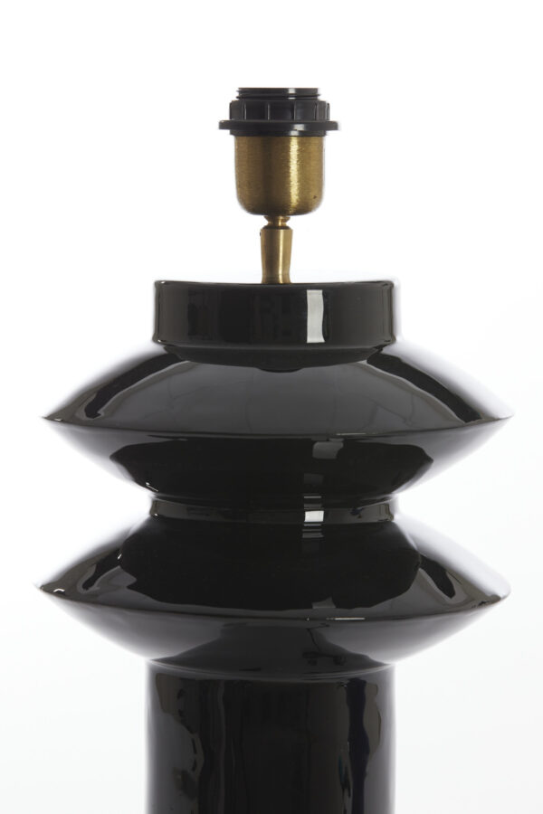 Zwarte lampvoet glanzend design Light & Living Petch - H 26 cm - Image 3