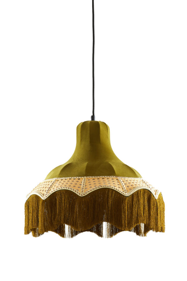 Fluwelen hanglamp met franjerand Light & Living Mizia - Ø 40 cm - Image 2