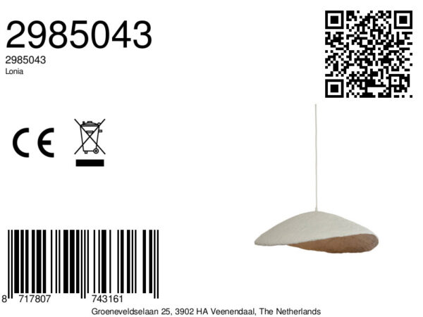 Tweekleurige papieren hanglamp Light & Living Lonia - Ø 53,5 cm - Image 7