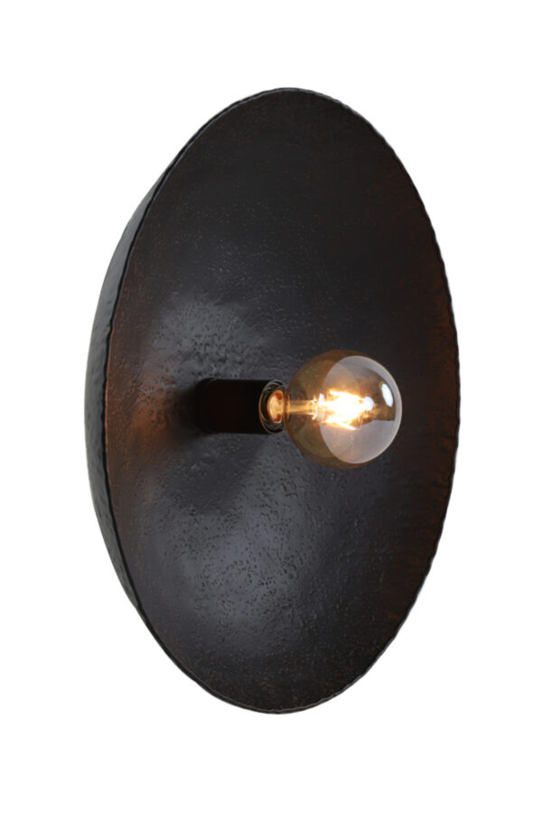 Zwarte lampenkap met stijlvolle textuur Light & Living Neva - H 12 cm - Image 5