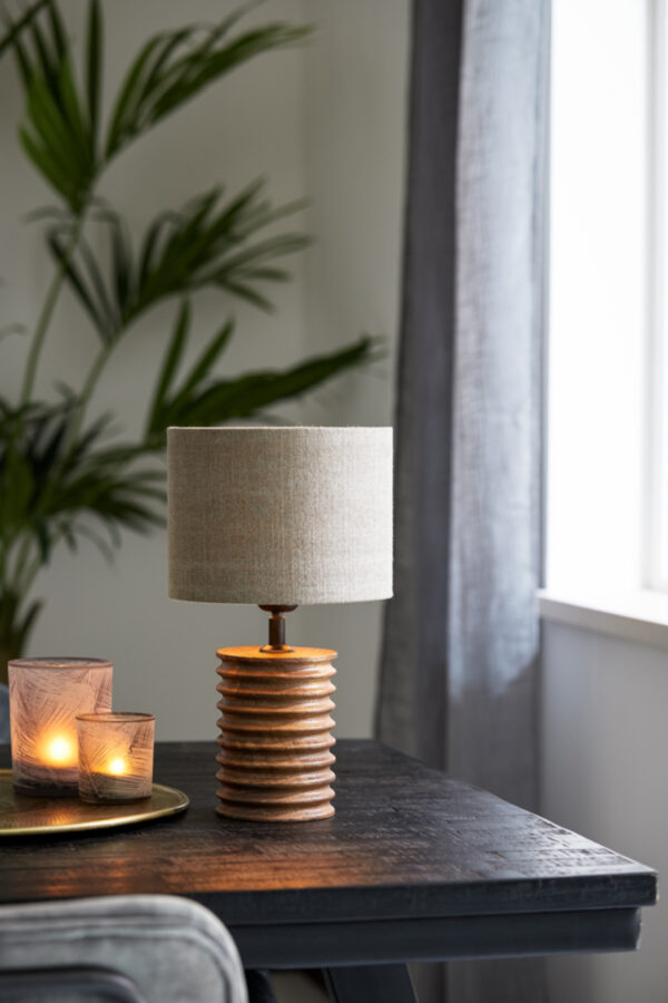 Houten lampvoet met fitting Light & Living Mauro - H 25 cm - Image 4