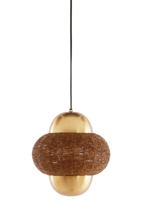 Gouden hanglamp met metalen rotan structuur Light & Living Cetara - Ø 26 cm - Image 2