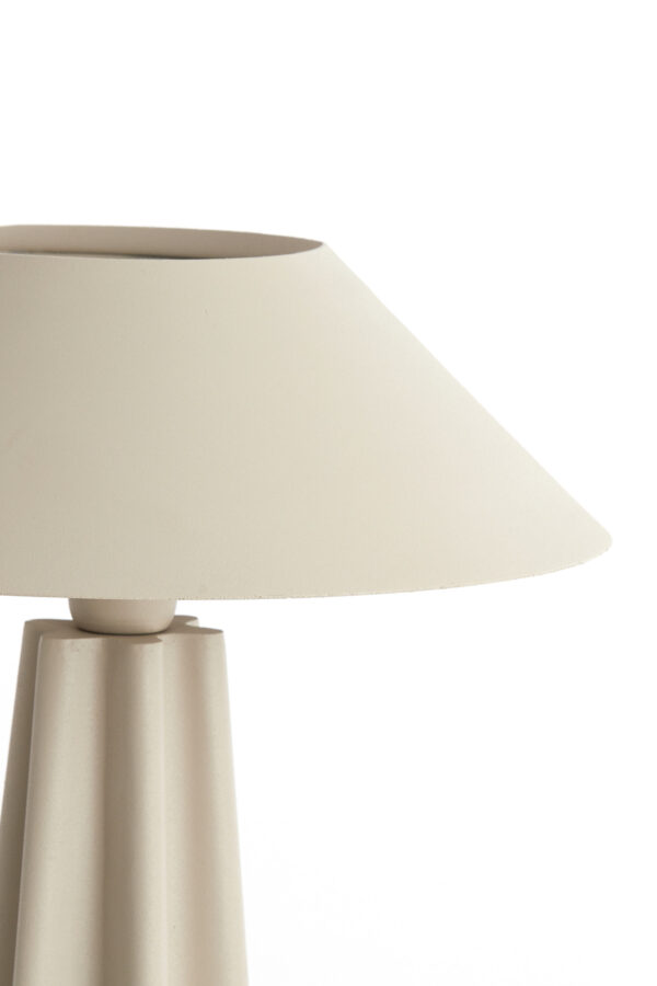 Beige tafellamp met conisch ontwerp Light & Living Cukai - H 49 cm - Image 3
