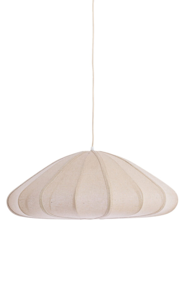 Beige geplooide stoffen hanglamp Light & Living Cesano - Ø 64 cm - Image 2