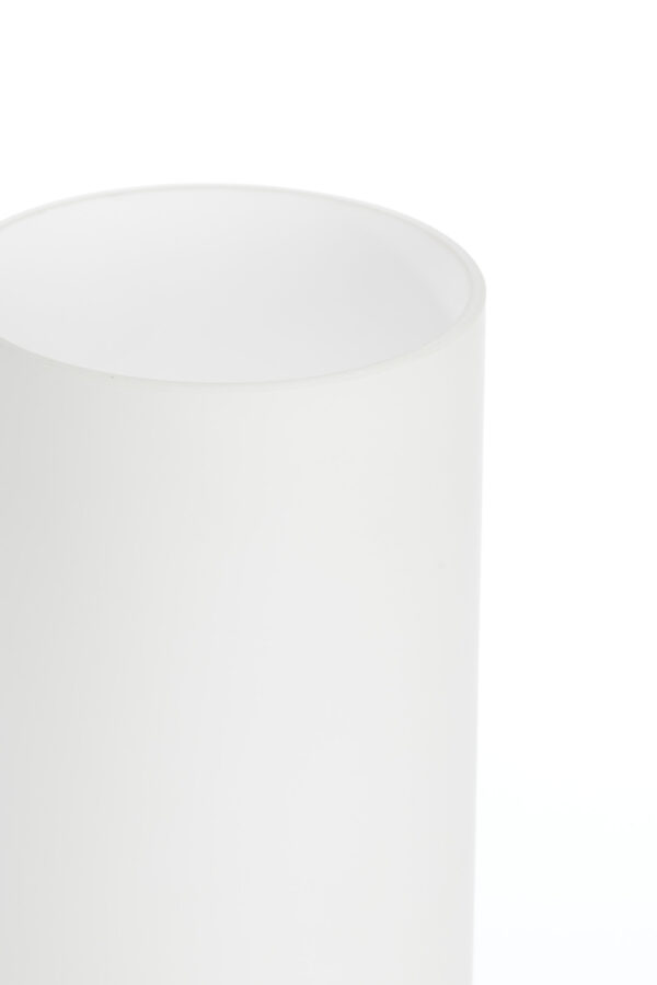 Cilindervormige witte lampenkap op marmeren voet & Living Rylano - H 35 cm - Image 3