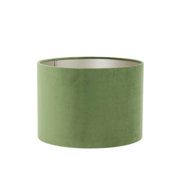 Cilinder vormige lampenkap in groen Light & Living Velours - Ø 20 cm