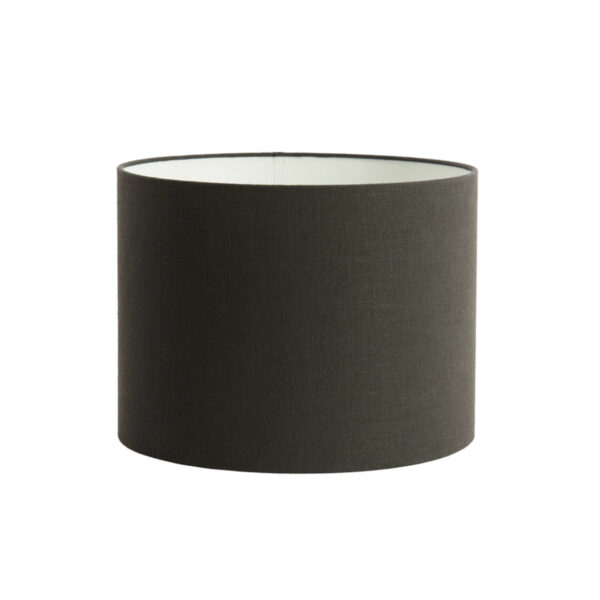 Cilindervormige zwarte stoffen lampenkap Light & Living Livigno - Ø 40 cm