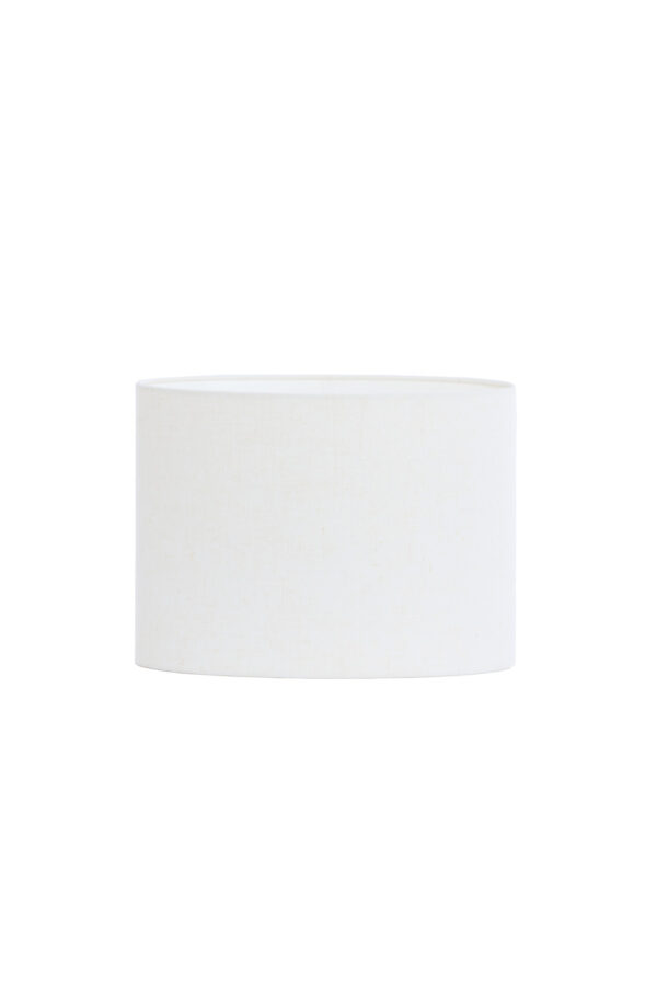 Witte stoffen lampenkap cilindrisch Light & Living Livigno - H 19 cm - Image 2