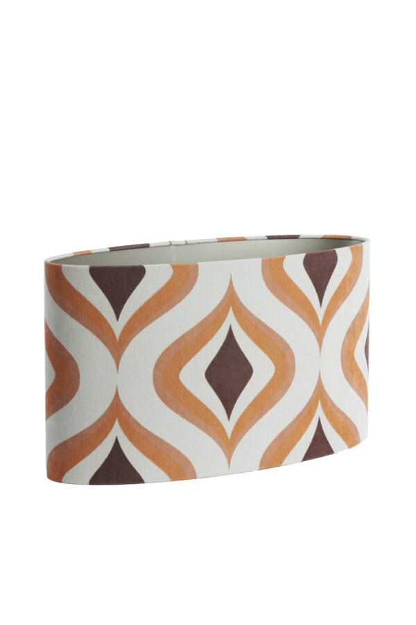 Retro oranje lampenkap patroon Light & Living Cookie - H 32 cm - Image 3