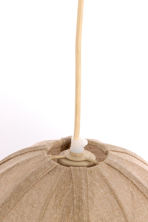 Beige ovale stoffen hanglamp Light & Living Sukau - Ø 38 cm - Image 5