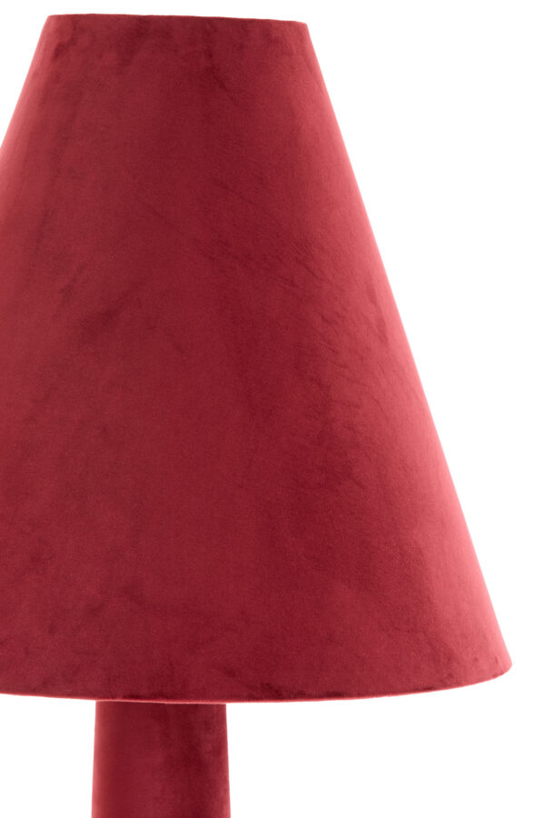 Rode stoffen staande schemerlamp kegelvormig Light & Living Devia - H 168 cm - Image 3