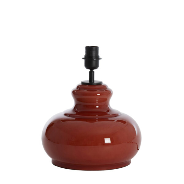 Glazen lampvoet bruin glanzend Light & Living Verde - H 33 cm