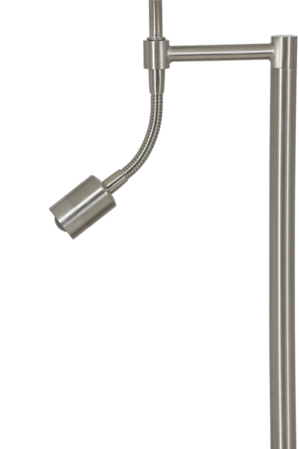 Staalkleurig armatuur met leeslampje Light & Living Calgary - H 138 cm - Image 4