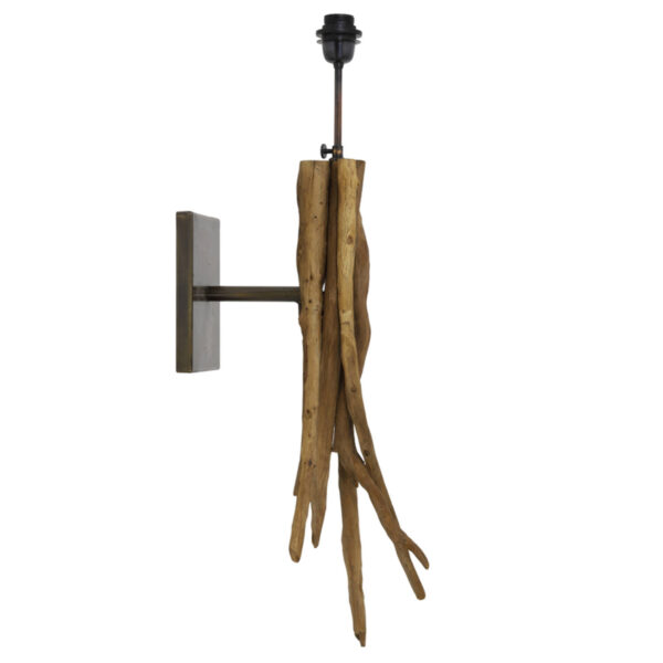 Houten wandlamp natuurlijk design Light & Living Bluma - wandlamp - H 70 cm