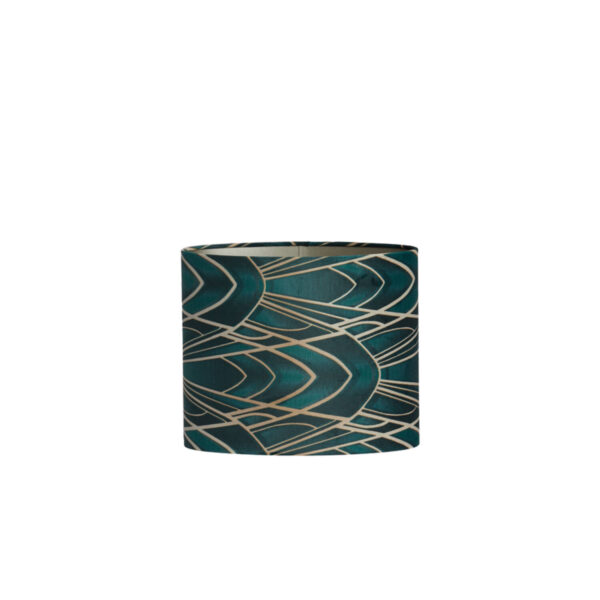 Groene lampenkap met patroonprint Light & Living Tiara - H 28 cm