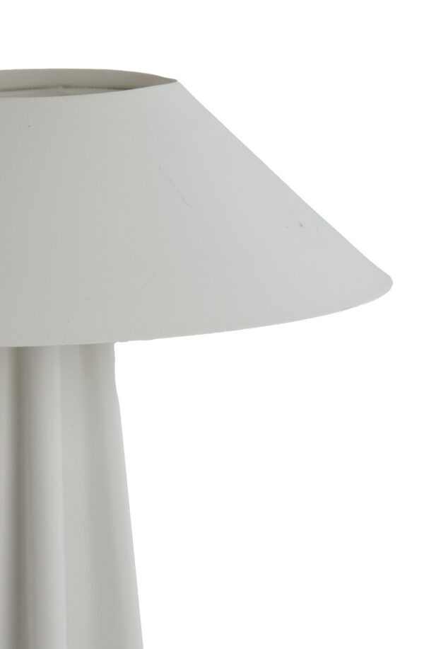 Off-white kegelvormige tafellamp Light & Living Cukai - H 49 cm - Image 3