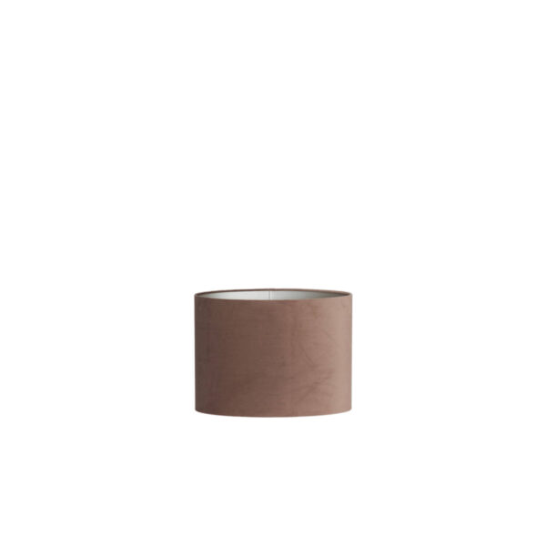 Stoffen lampenkap bruin cilindervormig Light & Living Velours - H 28 cm