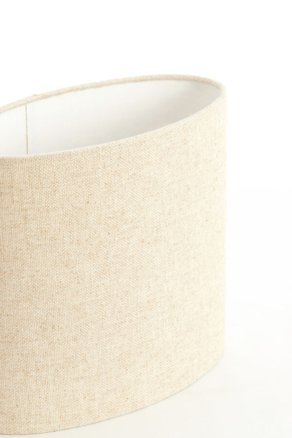 Beige cilindrische stoffen lampenkap Light & Living Livigno - H 25 cm - Image 6