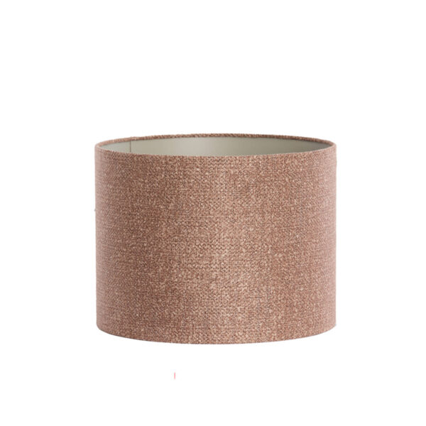 Cilindervormige bruine stoffen lampenkap Light & Living Brandy - Ø 40 cm