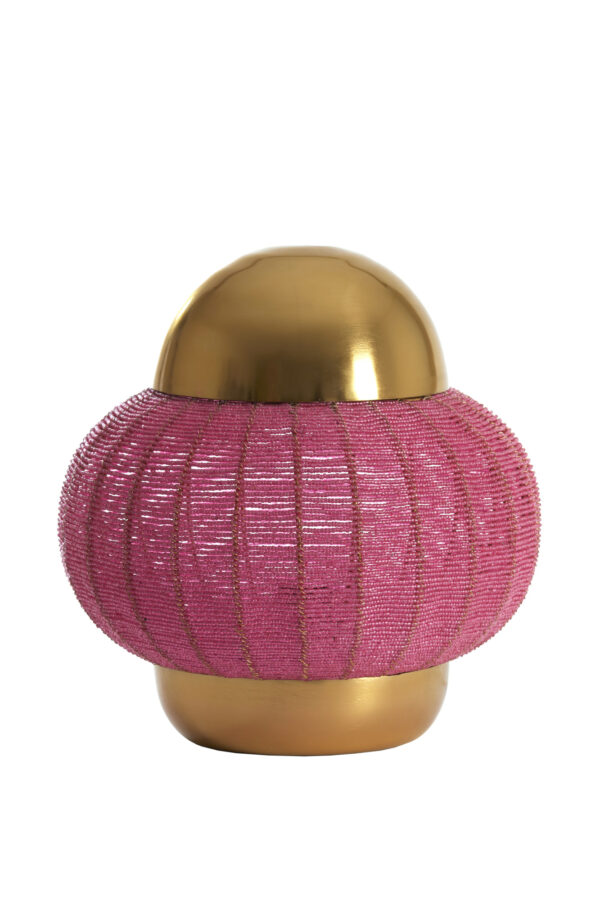 Roze tafellamp met gouden accenten Light & Living Cetara - H 33 cm - Image 2