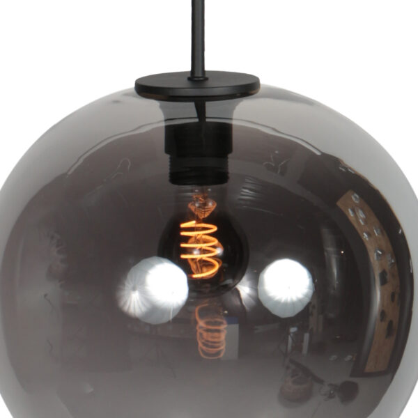 Hanglamp met zwarte rookglazen bol Mexlite HaloSwap - Ø 30 cm - Image 4