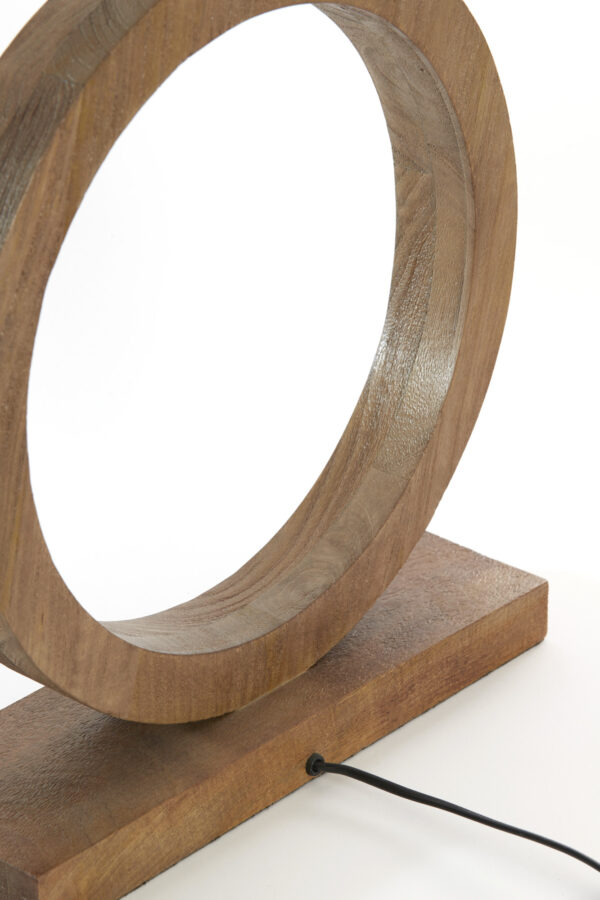 Houten lampvoet rond design Light & Living Tinar - H 55 cm - Image 5