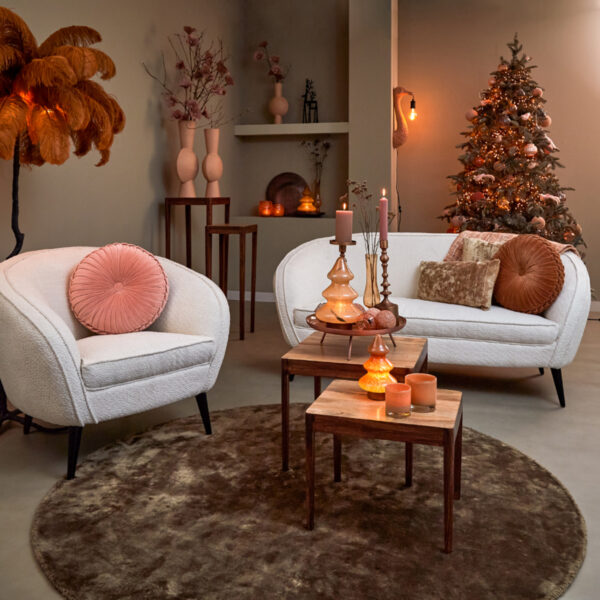Elegante vloerlamp met bruine veren Light & Living Feather - H 180 cm - Image 3