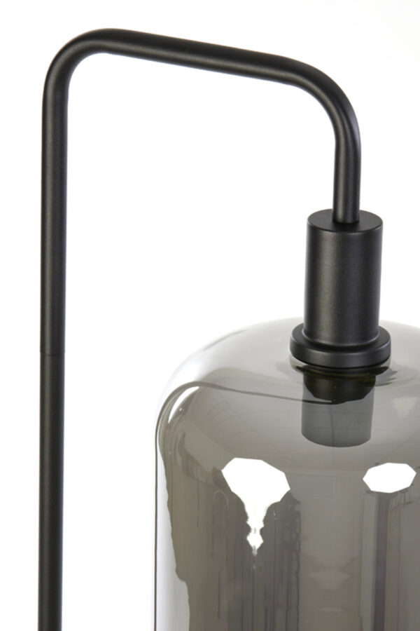Zwarte rookglazen vloerlamp Light & Living Lekar - H 155 cm - Image 7