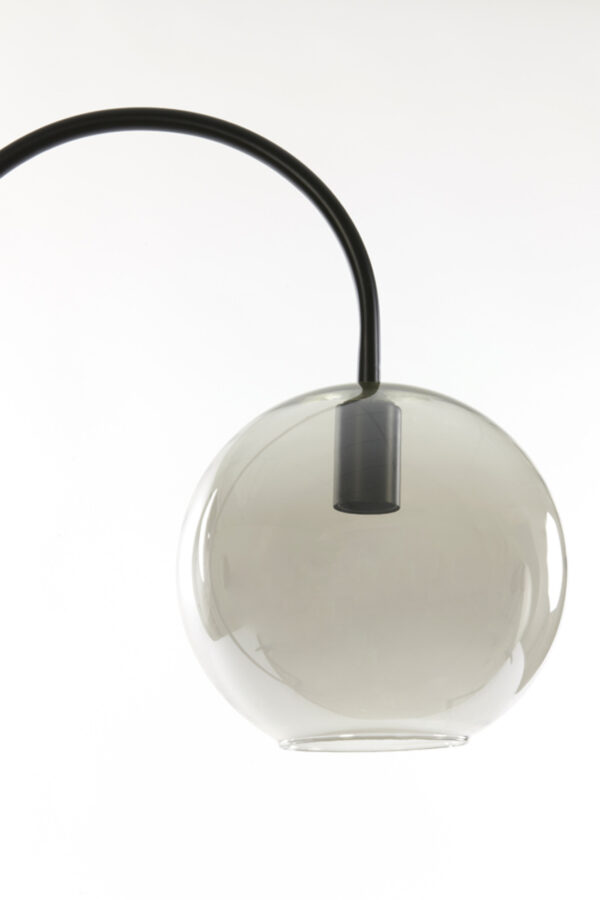Staande lamp met rookgrijze glasbol Light & Living Subar - H 158 cm - Image 4