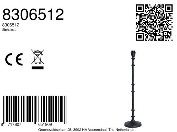 Zwarte lampenvoet Light & Living Sinhalese - H 75 cm - Image 3