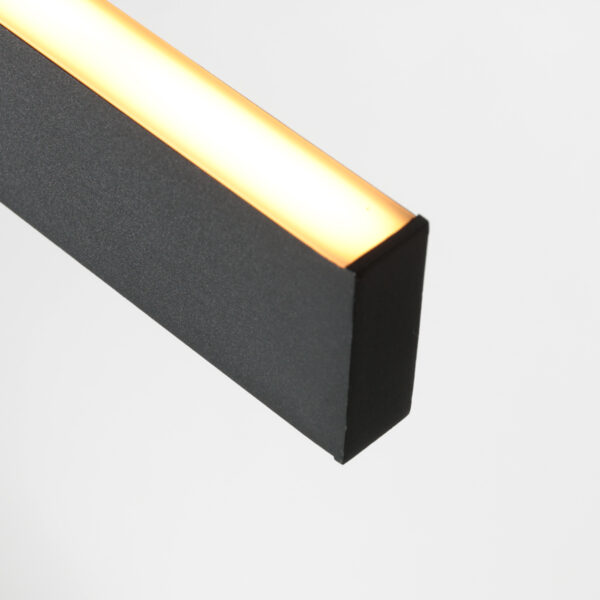 Zwarte design hanglamp met up- & downlight Mexlite BrightLine - Image 3