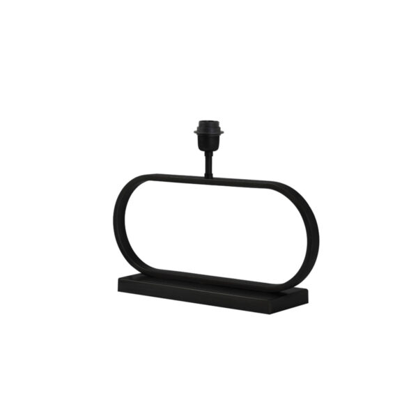 Zwarte lampvoet ovaal design Light & Living Jamiro - H 29 cm