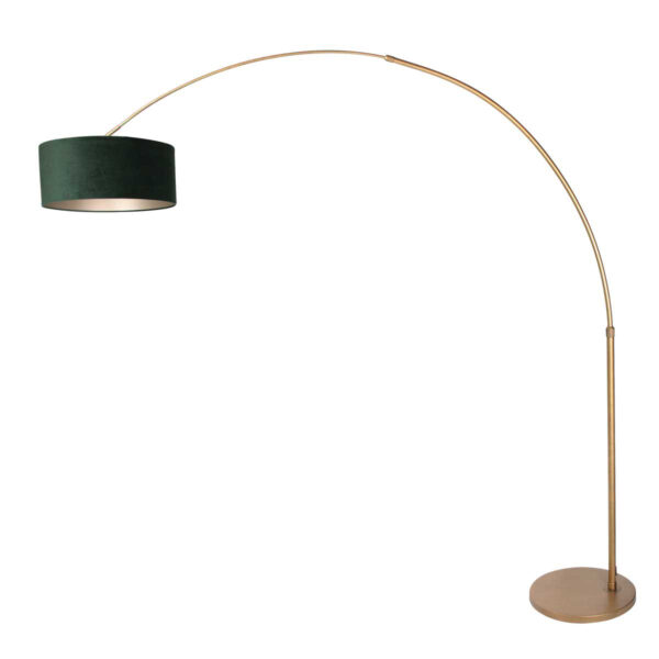 Klassieke booglamp brons velvet groene kap Steinhauer Sparkled Light - Image 2