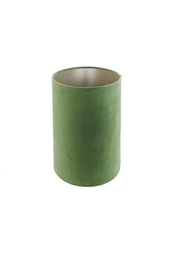 Groene cilindervormige lampenkap in kleur Light & Living Velours - H 32 cm - Image 4