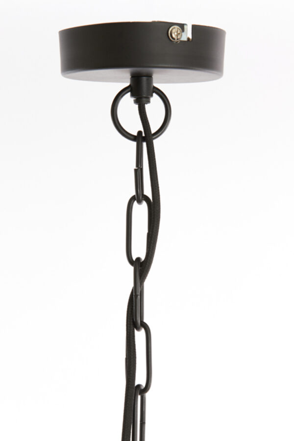 Zwarte rotan hanglamp met natuurlijk vlechtwerk Light & Living Tomek - Ø 21 cm - Image 7