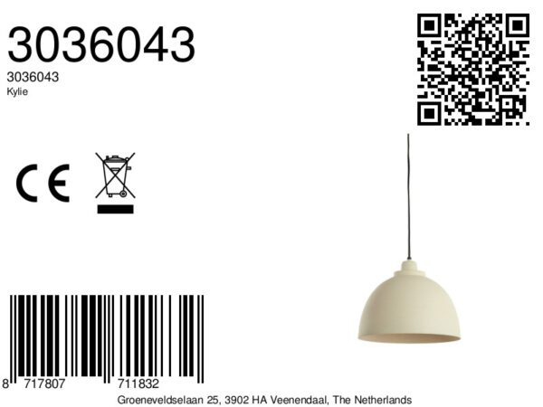 Witte halfronde hanglamp modern Light & Living Kylie - Ø 30 cm - Image 7