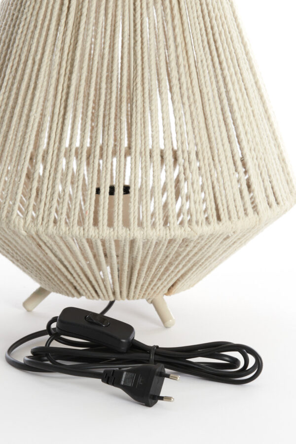 Beige tafellamp Light & Living Felida met touwdetails – H 32 cm - Image 7