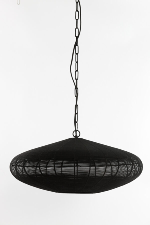 Ovale zwarte draad hanglamp Light & Living Bahoto - Ø 60 cm - Image 2