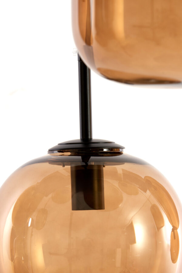 Amberkleurige glazen hanglamp Light & Living Mezza - B 120 cm - Image 8