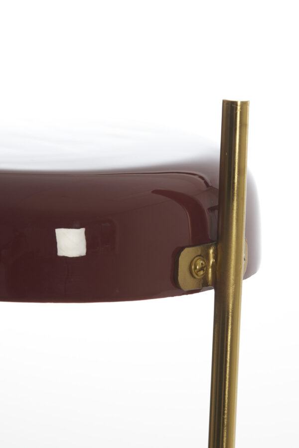 Vintage bordeaux rode bureaulamp Light & Living Maleka - H 47 cm - Image 3