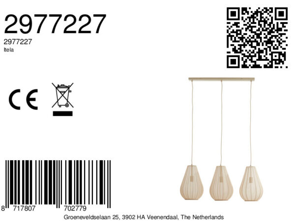 Set van beige draad hanglampen Light & Living Itela - B 80 cm - Image 8