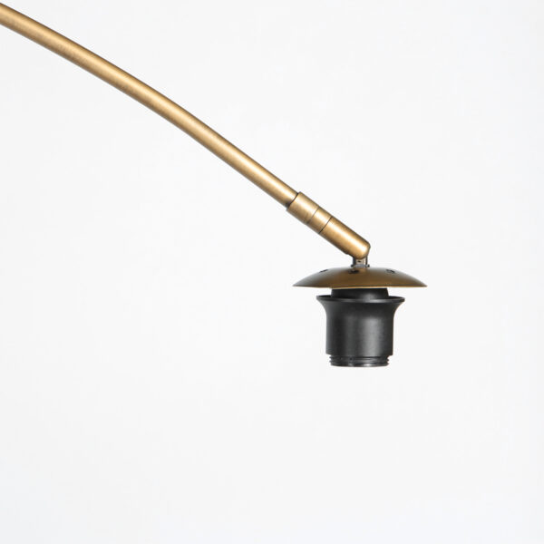 Bronze booglamp met witte linnen kap Steinhauer Sparkled Light - Image 3