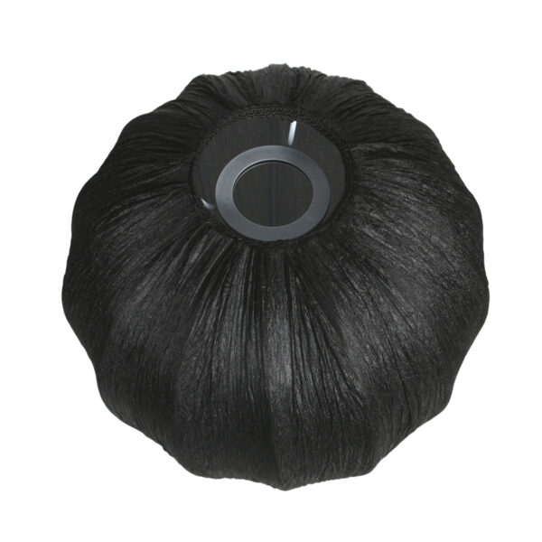 Zwart druppelkapje geribbeld textiel Mexlite - Ø 25 cm - Image 3