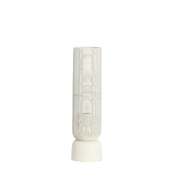 Cilindervormige lampevoet in wit Light & Living Lezuza - H 49,5 cm