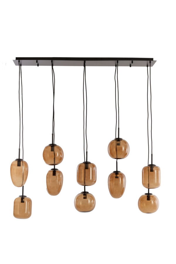 Amberkleurige glazen hanglamp Light & Living Mezza - B 120 cm - Image 2