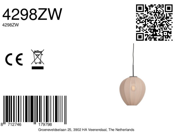 Cremekleurige japandi hanglamp Mexlite HaloSwap - Ø 25 cm - Image 10