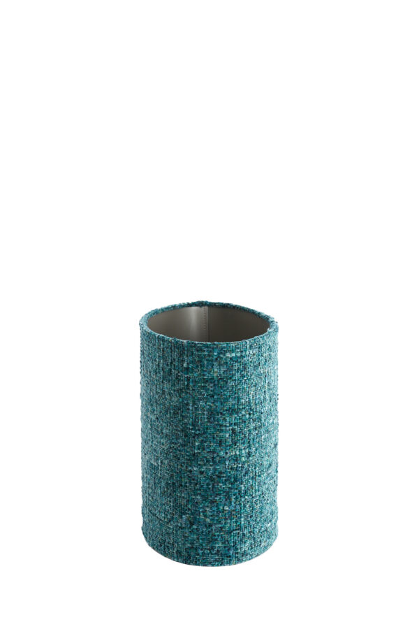 Cilindervormige turquoise lampenkap van stof Light & Living Osire - H 28 cm - Image 4