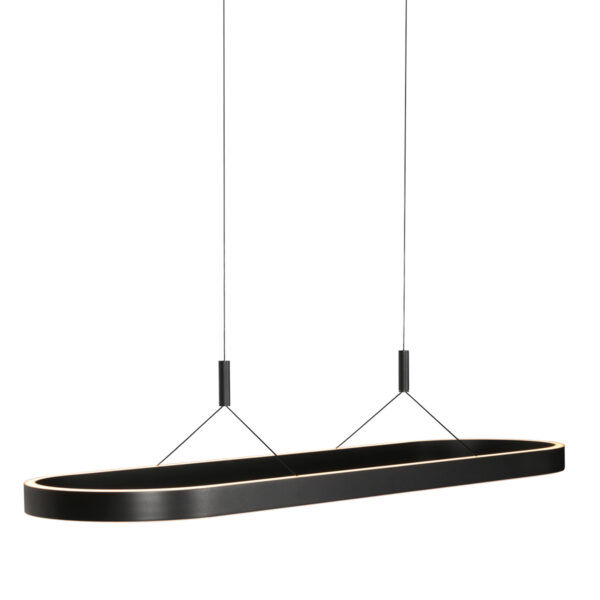 Ovale zwarte eettafellamp up- & downlight LED Stienhauer Mykty - Image 9