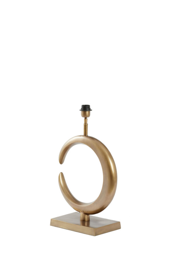 Gouden ringvormige lampenvoet Light & Living Lune - H 50 cm - Image 3